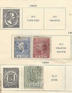 1860's -1880's NETHERLANDS STAMP LOT ON ALBUM PAGE, WOULD BE NICE GIFT FOR DAD
