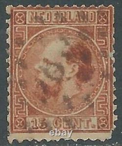 1867 NETHERLAND USED GUGLIELMO III 15 CENT D. 10 1/2 x 10 1/4 I TYPE N4-9