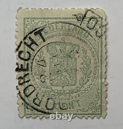 1869 Netherlands 1c Stamp #19/19c With Dordrecht Sotn Bullseye Cancel