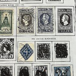 1913-1944 Netherlands Stamp Lot On Album Page Sets, Short Sets, Queen Wilhelmina