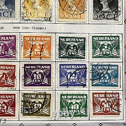 1913-1944 Netherlands Stamp Lot On Album Page Sets, Short Sets, Queen Wilhelmina