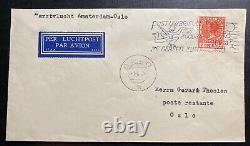 1939 Amsterdam Netherlands Airmail First Flight Cover FFC To Oslo Norway KLM Q