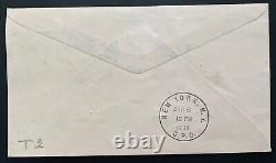 1939 The Hague Netherlands First Trans Atlantic Flight Cover to New York Usa