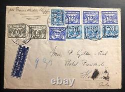 1941 Bilthoven Netherlands Censored Clipper Airmail Cover