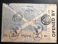 1941 Wassenaar Netherlands Censored Clipper Airmail Cover To Lima Peru