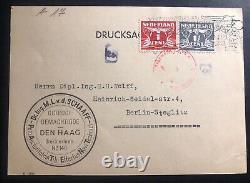 1942 The Hague Netherlands Postcard Censored Advertising Cover To Berlin Germany
