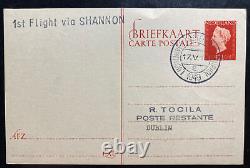 1949 Amsterdam Netherlands First Flight Postcard Cover FFC To Dublin Ireland