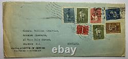 1954 Amsterdam Netherlands Cover Children Stamps #b271-b275, To Glasgow Scotland