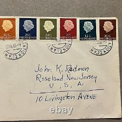 1963 Netherlands Amsterdam Station Cover With 11 Different Queen Juliana Stamps