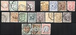 19 NETHERLANDS SC #34-49 51-53 Stamps Postage Princess Wilhelmina 1876-1896 USED