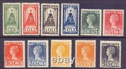 25/1. Netherlands, 1923 Queen Wilhelmina Set # 124-134, Mnh, 6 Scans