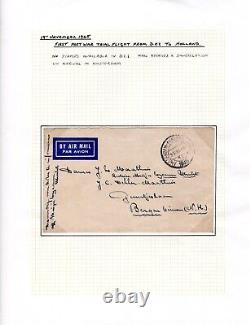 DUTCH EAST INDIES Cover FIRST POST WW2 TRIAL FLIGHT 1945 Netherlands RARE DL33