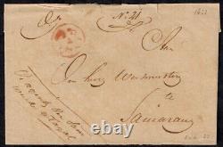 Dutch East Indies Pre Stamp 1833 Cover with DE BEERS Type 23 RED & M/S Instruction