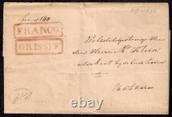 Dutch East Indies Pre Stamp 1841 Full Cover with GRISSEE & FRANCO Boxed Red