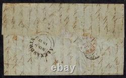 Dutch East Indies Pre Stamp 1847 Disinfected Cover withBATAVIA Half Round & MALTE