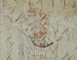 Dutch East Indies Pre Stamp 1847 Disinfected Cover withBATAVIA Half Round & MALTE