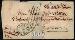 Dutch East Indies Pre Stamp 1847 Military Officer Cover withCROWLINO RECEIVER RED