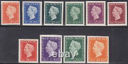 Dutch Indies Netherlands Indies 1948 Imperforated NVPH 337-346