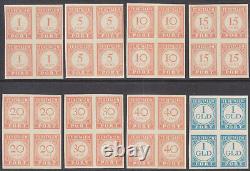 Dutch Indies Netherlands Indies Imperforated in Blocks of 4 Port 41-48