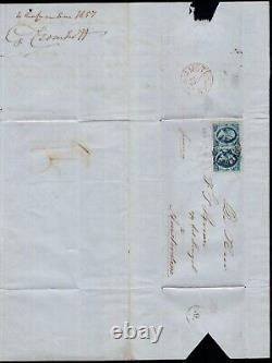 Folded Letter Netherlands, 1857. Enschede to Amsterdam