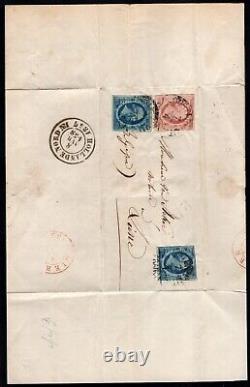 Folded Letter Netherlands, 1857. Oosterhout, Netherlands to Lierre, Belgium