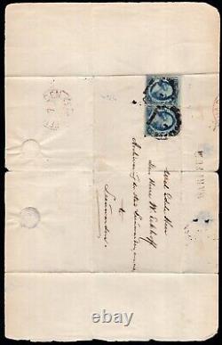 Folded Letter Netherlands, 1857. Warffum to Leeuwarden