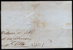 Folded Letter Netherlands, 1866. Amsterdam to London, UK. Utrecht print