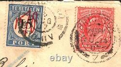 GB Cover NETHERLANDS MANUSCRIPT SURCHARGED POSTAGE DUE Brighton MS2756