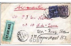 GB Early NETHERLANDS Air Mail 1920 Cover LAST FLIGHT London Amsterdam KLM DL235