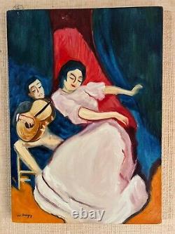 Kees Van Dongen Amazing Oil Canvas Signed Stamped