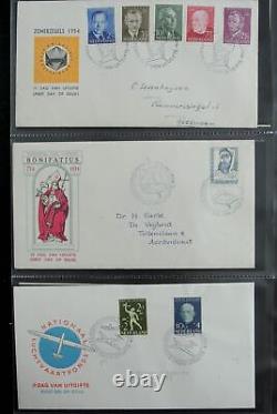 Lot 26929 FDC collection Netherlands 1950-2015 in 5 luxe Davo FDC albums