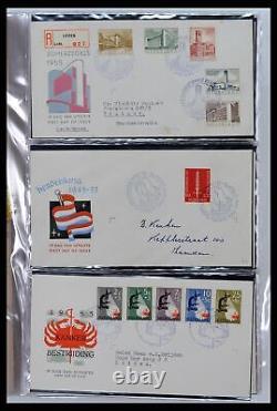 Lot 37461 Complete FDC collection Netherlands 1950-2014 in 7 albums. Cat. 10,500