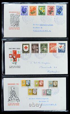 Lot 37710 Complete FDC collection Netherlands 1949-1976, with E1, cat? 6500