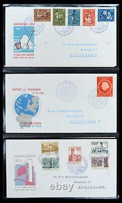 Lot 37710 Complete FDC collection Netherlands 1949-1976, with E1, cat? 6500