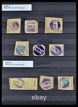 Lot 38572 Stamp collection Netherlands rubber cancels in stockbook