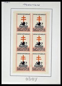 Lot 38786 Stamp collection Netherlands tuberculosis 1906-2006 in 2 albums
