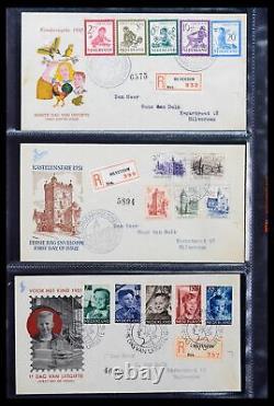 Lot 39041 FDC collection Netherlands 1950-1977 in Davo album. Cat. 6600