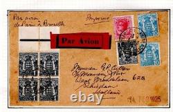 MONACO NETHERLANDS Air Mail Cover KLM FLIGHT Rotterdam via Paris 1925 DL242