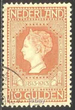 NETHERLANDS #101 Used 1913 10g Red