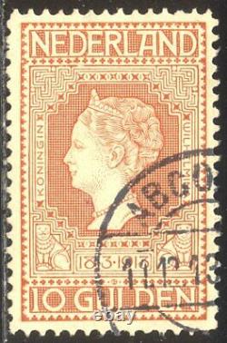 NETHERLANDS #101 Used 1913 10g Red