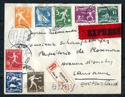 NETHERLANDS 1928 Olympics cover with complete set USED (470)