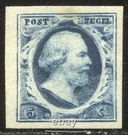 NETHERLANDS #1 Mint VF 1852 5c Blue