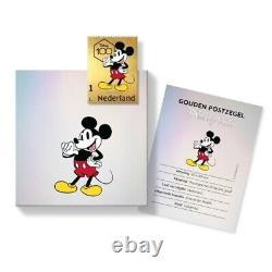 NETHERLANDS 2023 GOLDEN STAMP Mickey Mouse (100 year DISNEY)