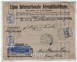 NETHERLANDS Cover 1929 Overflakkee Island ICE FLIGHT Emergency Air Mail DL266