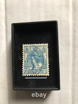 NETHERLAND Rare Vintage 12 1/2 Cent QUEEN WILHELMINA 1899 DUTCH Stamp
