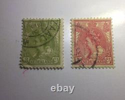 Nederland Queen Wilhelmina Stamps Rare 2 pc