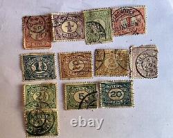 Nederlands stamps x 14, C. 1900, various denominations and condition