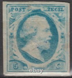 Netherlands 1852 NVPH 1 5c blue unused