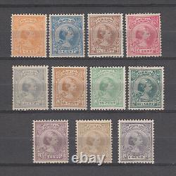 Netherlands 1891 NVPH 34-44 Wilhelmina MH