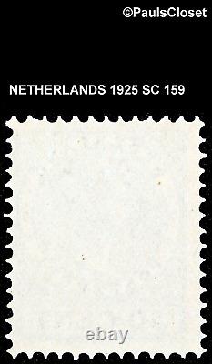 Netherlands 1925 Sc 159 Queen Wilhelmina 50¢ Blue Green Mnh Og Fine/very Fine